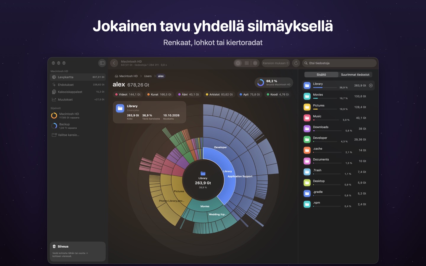 DiskOrbit, näkymä 2