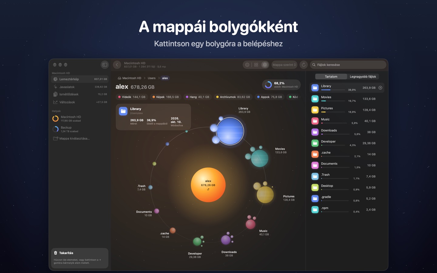 DiskOrbit, 1. képernyő