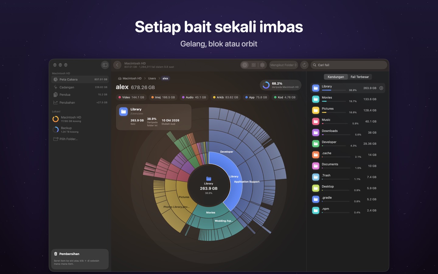 DiskOrbit, skrin 2