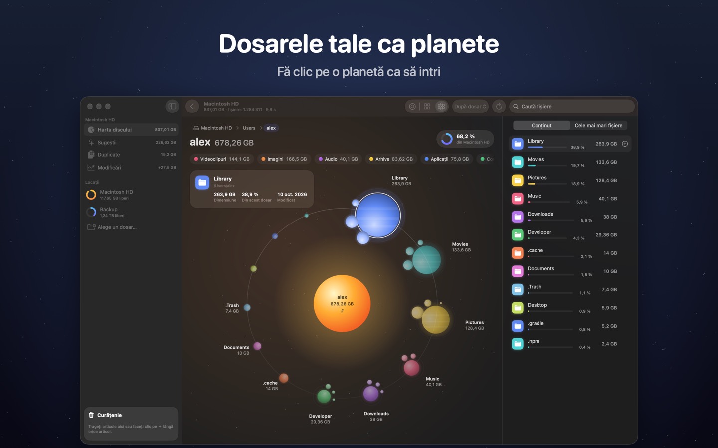 DiskOrbit, ecranul 1