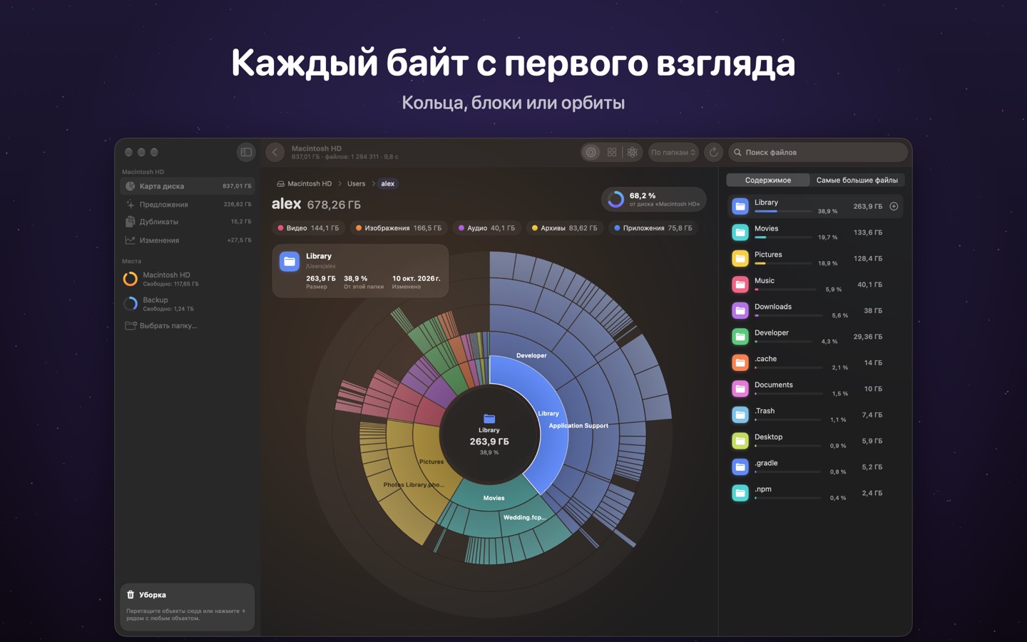 DiskOrbit, экран 2
