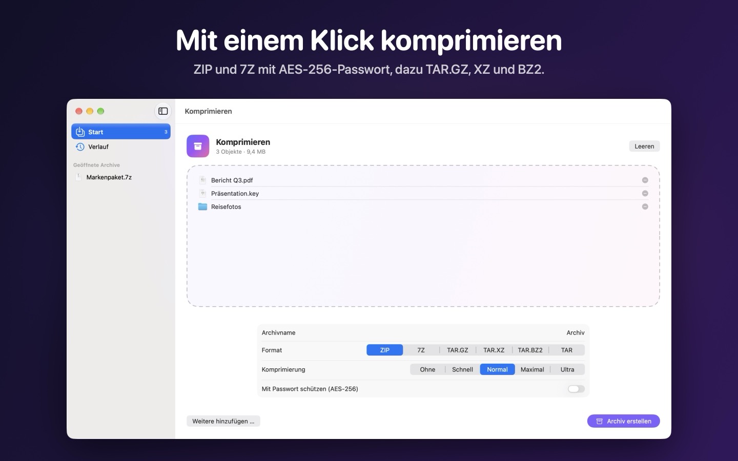 Extracta, Bildschirm 3