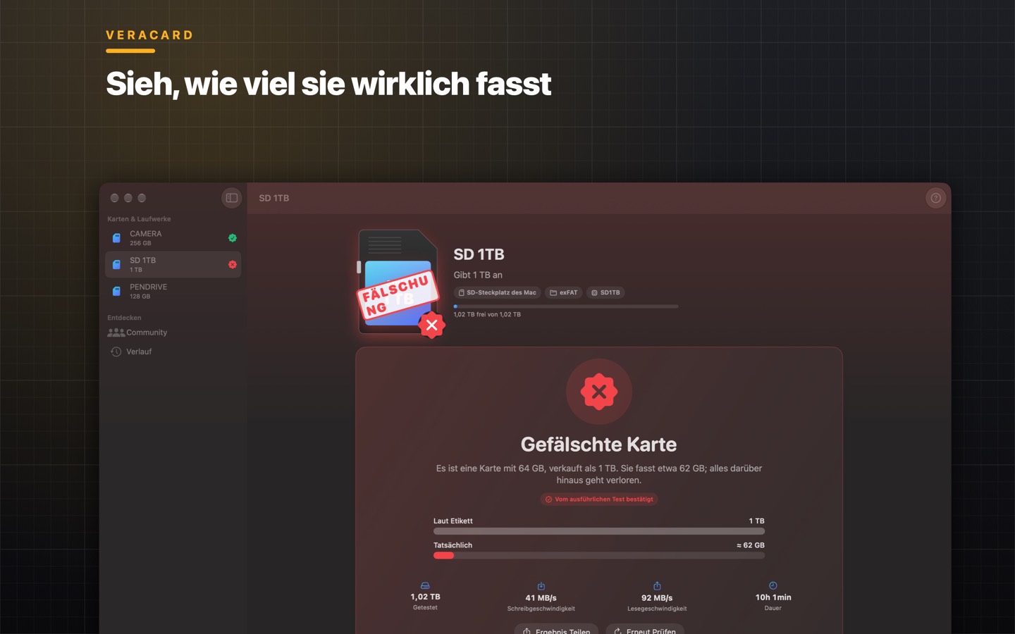Veracard, Bildschirm 3