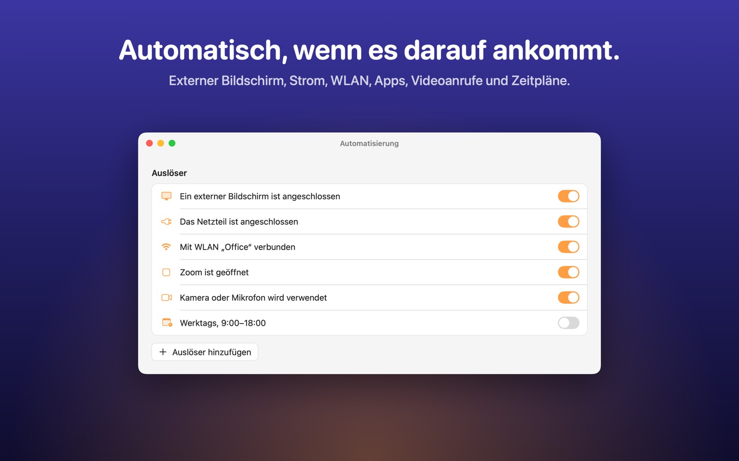 Wakeful, Bildschirm 3