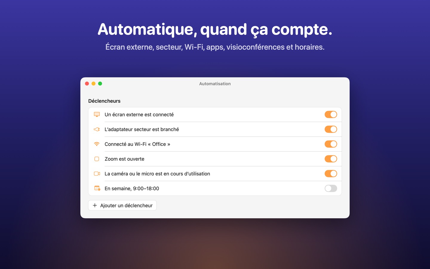 Wakeful, écran 3